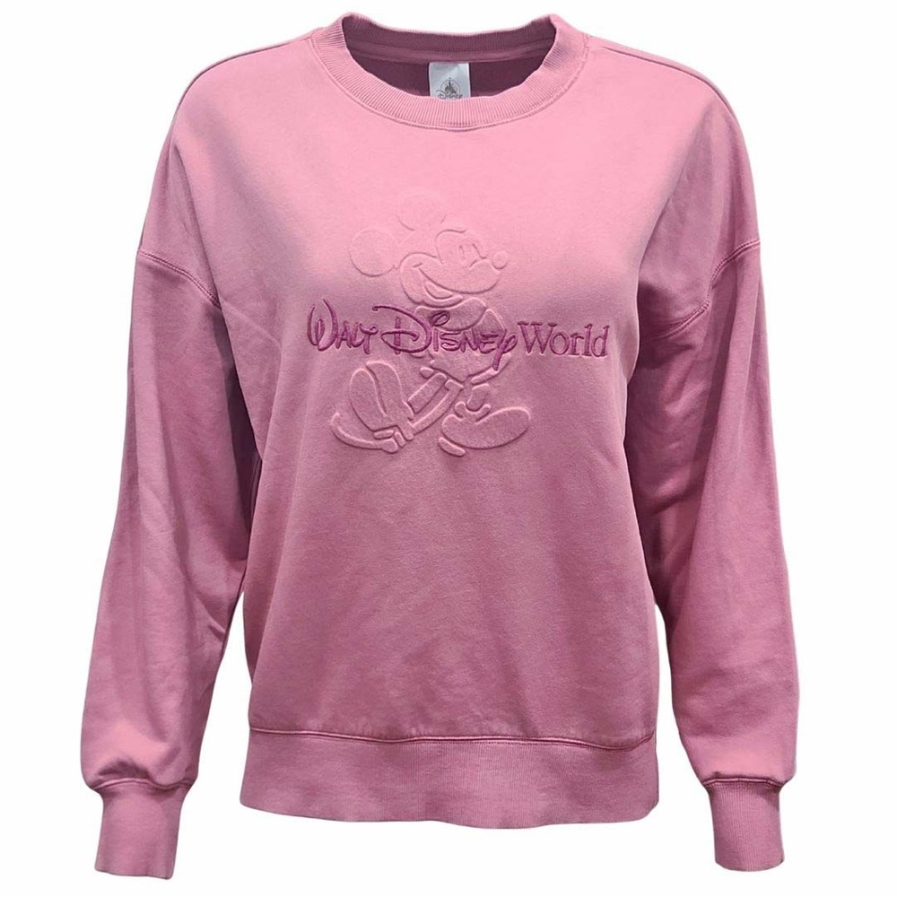 Disney Pink Walt Disney World Embroidered Mickey Sweatshirt